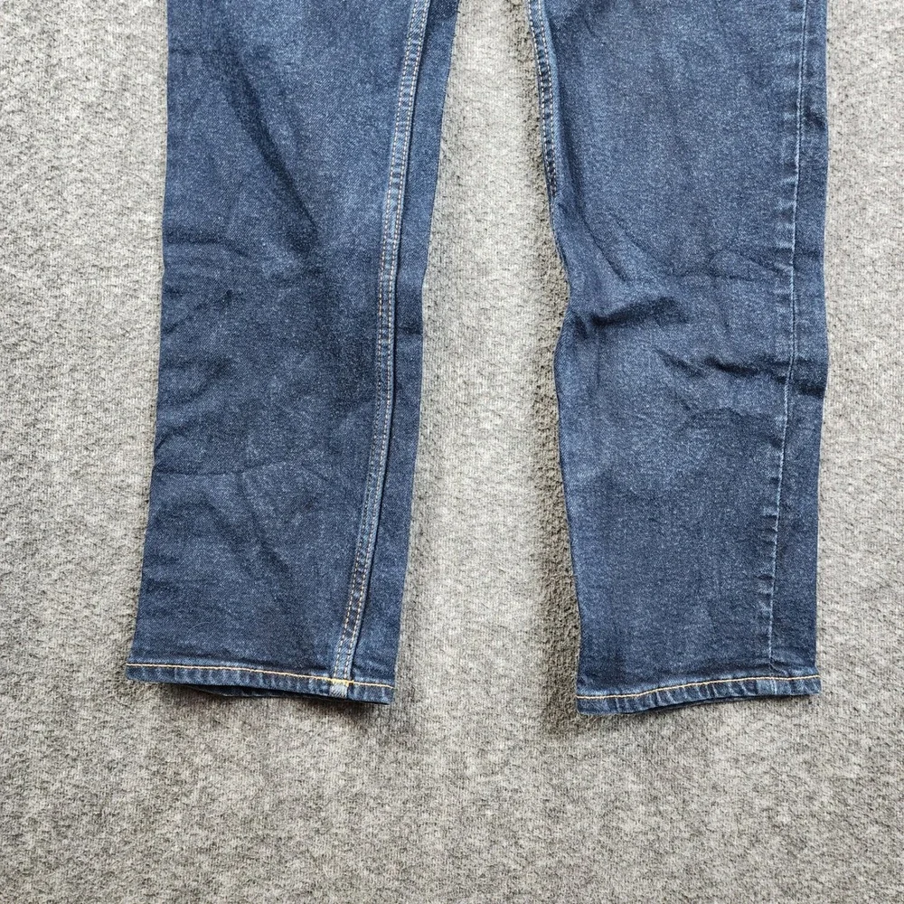 H&M Slim‎ Jeans Women 33/32 Dark Indigo Blue Stretch Denim Mid Rise Classic